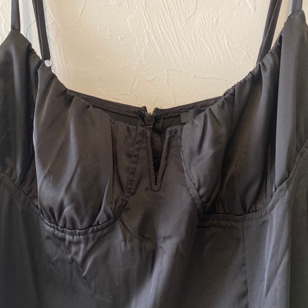 Forever 21 Black Slip midi dress size S NWT - Picture 4 of 11